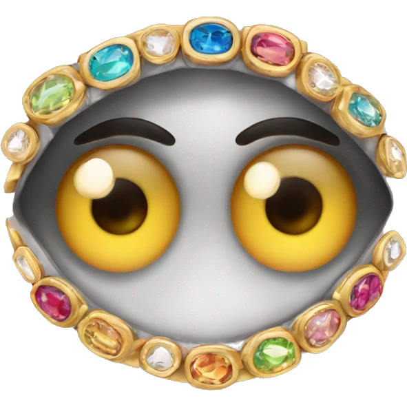 Eyes roll with jewelry  emoji