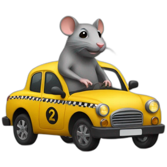 Rat as a taxi driver emoji