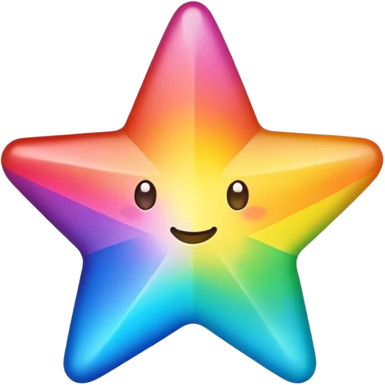 A star in rainbow colors  emoji