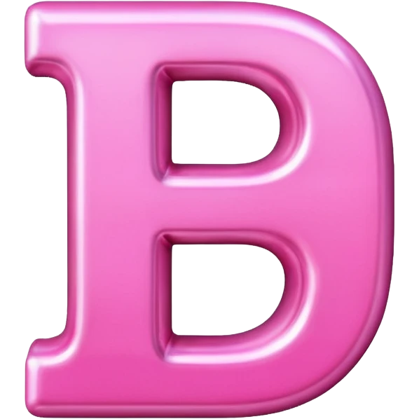 mix color pinks 3d letter p emoji