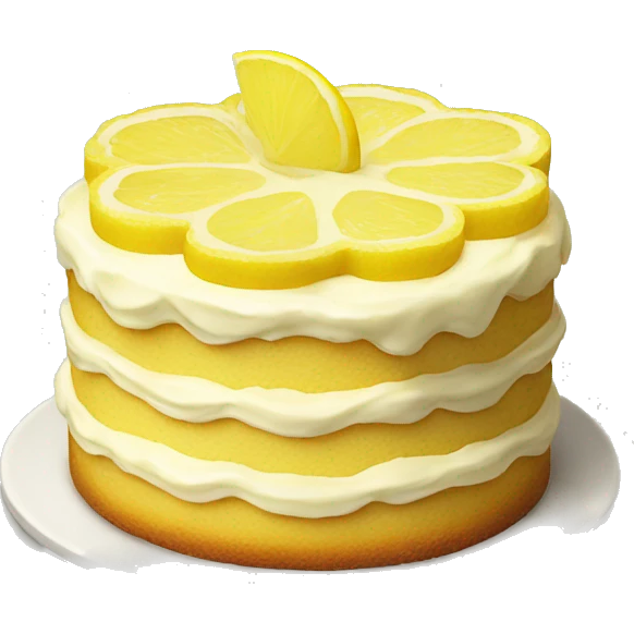 lemon cake with cream emoji