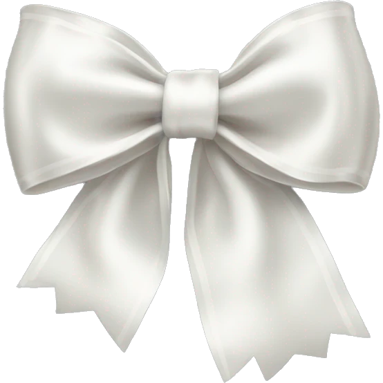 white satin bow emoji