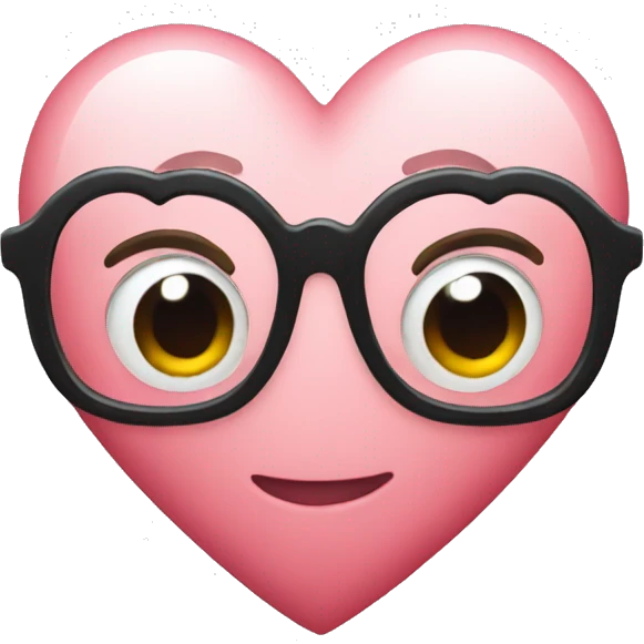 Heart with glasses emoji