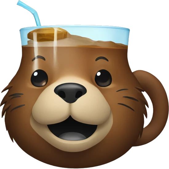 Beaver drink emoji