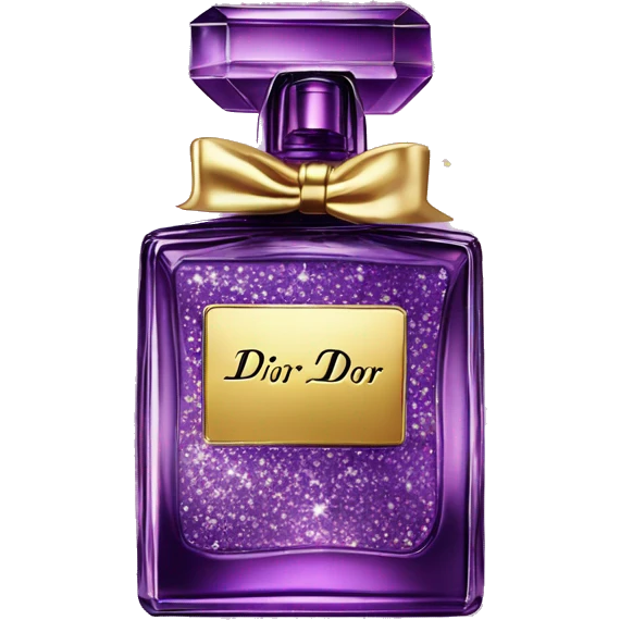 Expensive Purple dior perfume with sparkles emoji