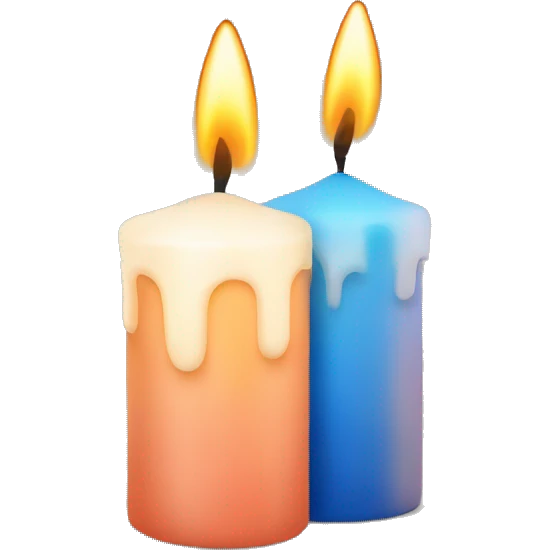 Candles with the logo Lumisenteur  emoji