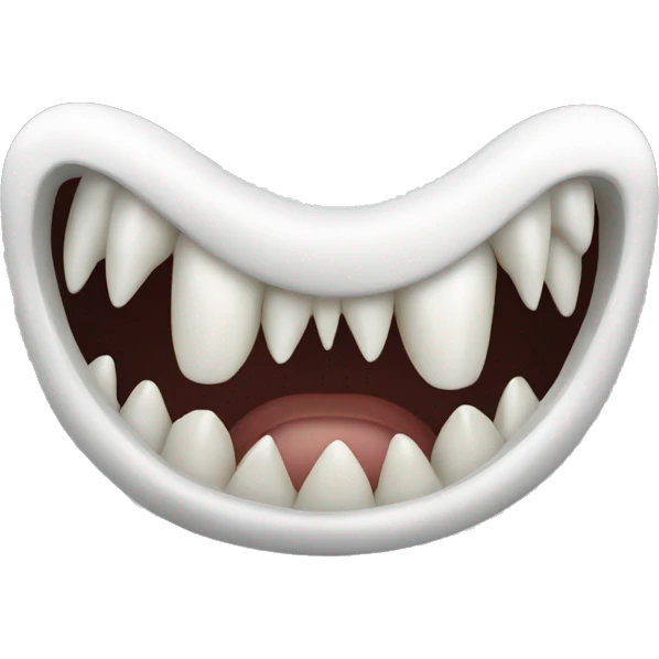 sharp animal teeth in white emoji