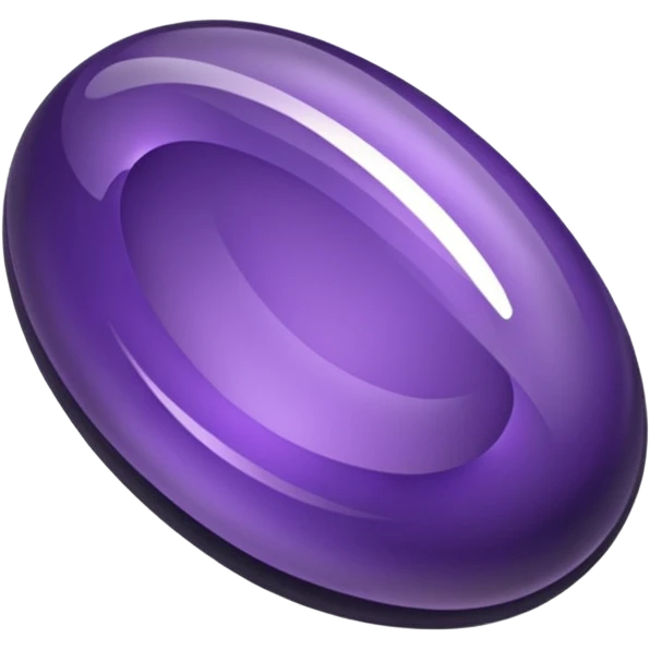 Amethyst oval-shaped worrystone emoji