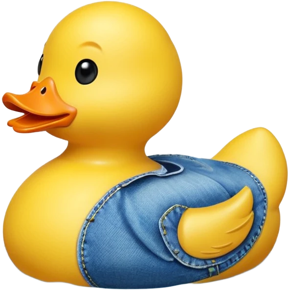 Denim rubber duck emoji