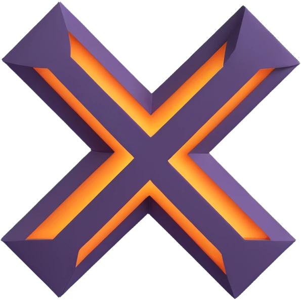 Paper with a red glowing x on top side emoji