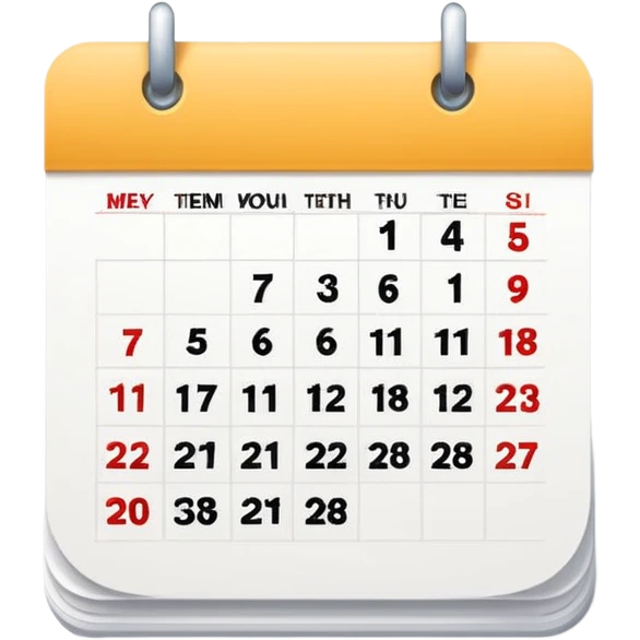 calendar, first page, day 1 emoji