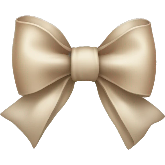 Neutral colored bow emoji