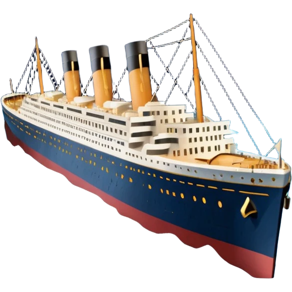 Make the Titanic sinking in the front In splits In the middle emoji