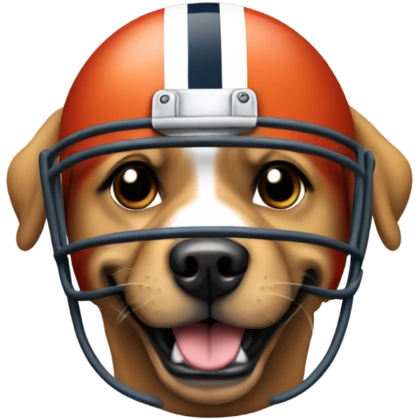 Dog football player emoji