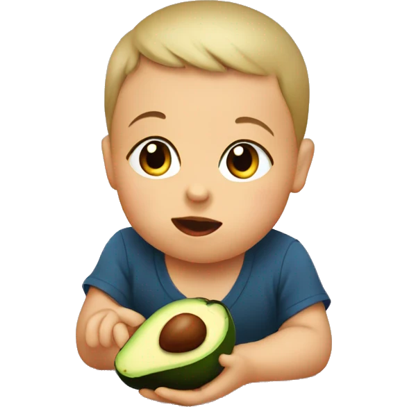 Baby eating avocado emoji