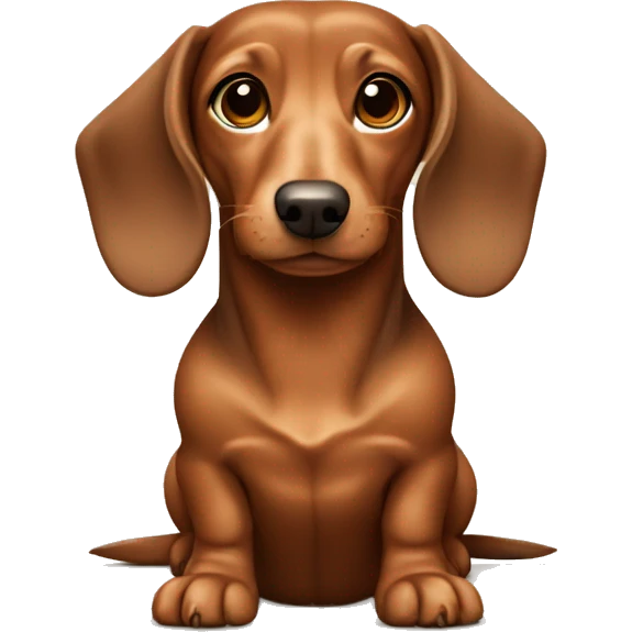 brown and beige dachshund emoji
