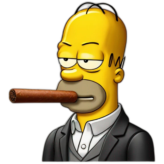 Homer Simpson cigar emoji