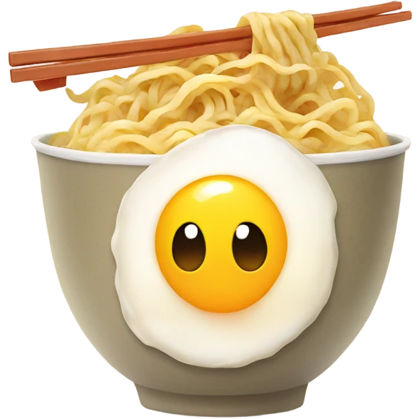Ramen with egg emoji