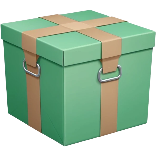 make delivery box in light green color  emoji
