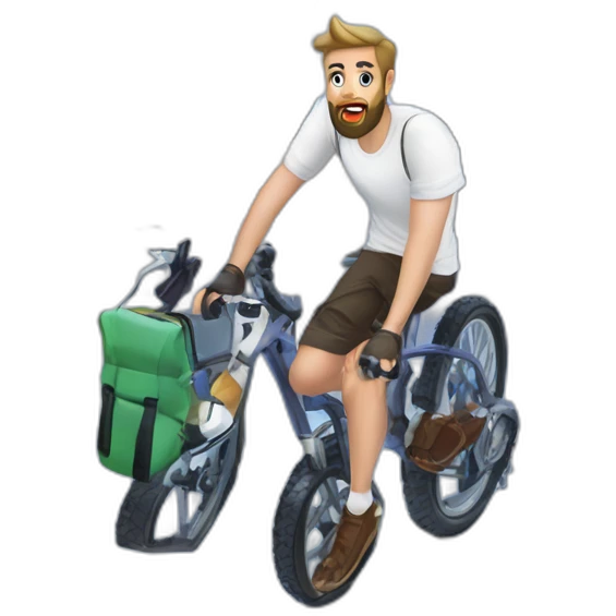 outdoors day, solo cyclist emoji