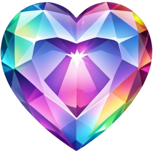 colorful crystal heart emoji