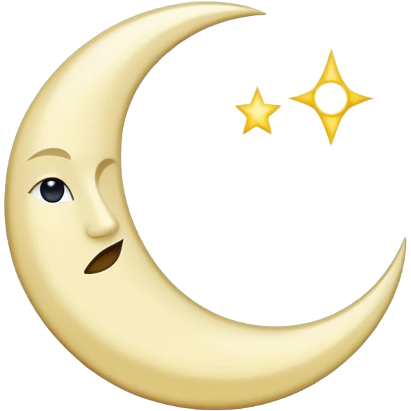 The crescent moon emoji
