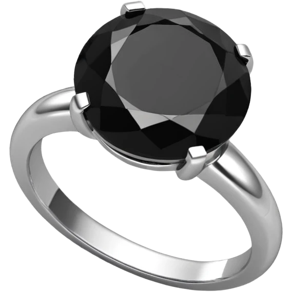 black gemstone ring emoji