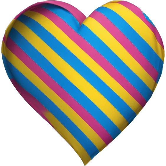 Pansexual flag heart emoji