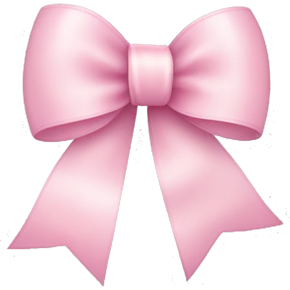 light pink ribbon bow emoji