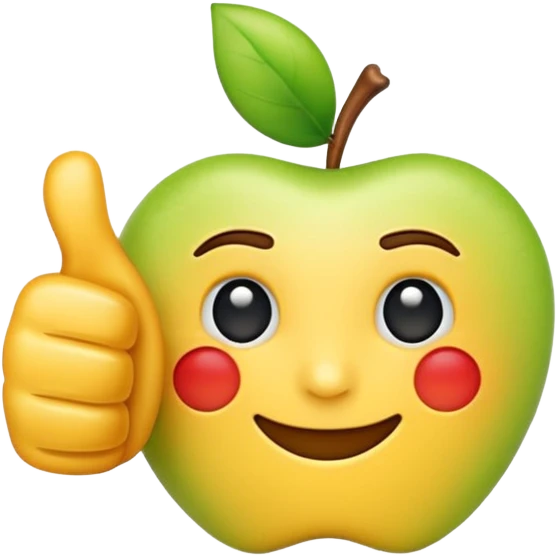 thumbs up emoji, clean and positive, apple style emoji