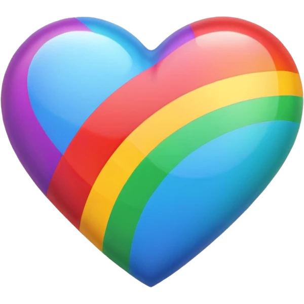 Gökkuşağı kalp emoji