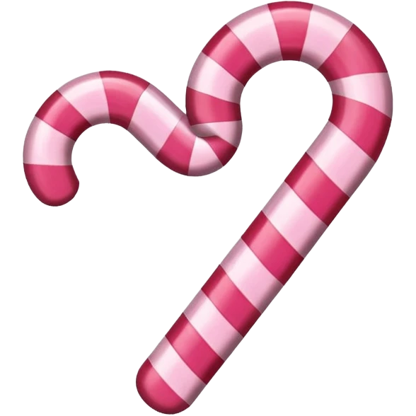 Red and pink candy cane emoji