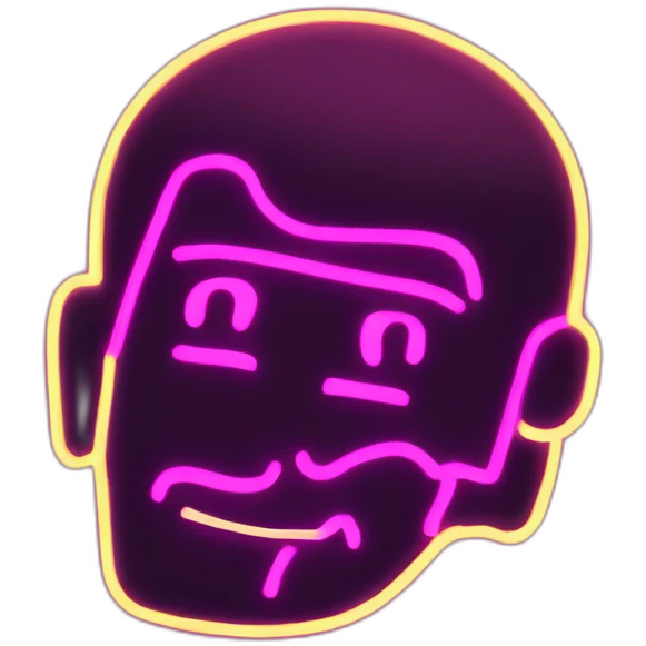 Juicy booty main focus - neon sign style man emoji