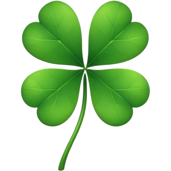 5 leaf clover leaf in black emoji