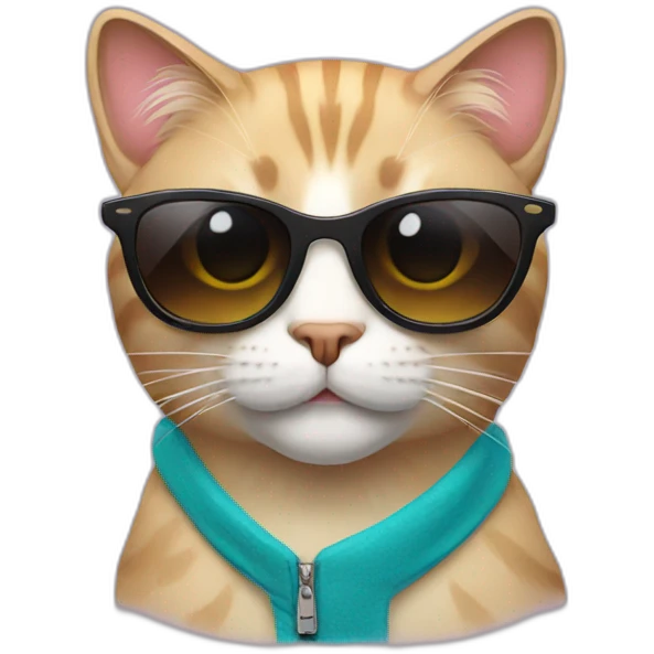 Cat with sunglasses emoji
