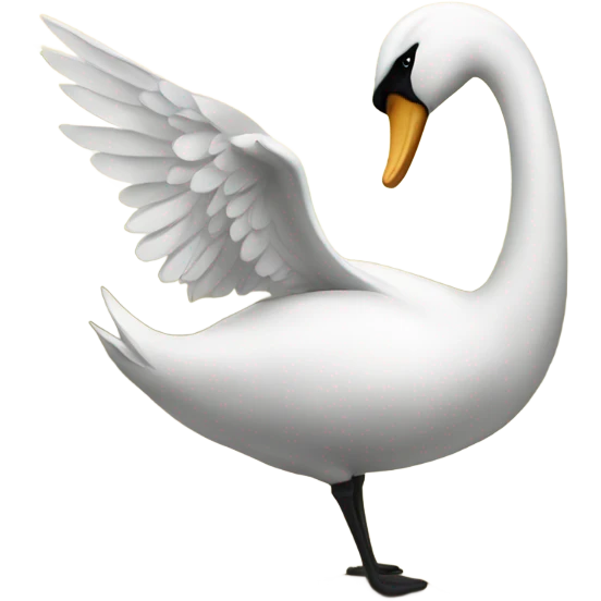 A swan o top of a tree emoji