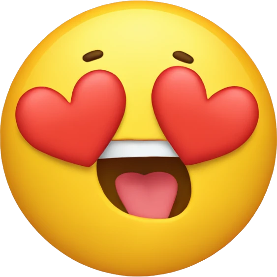 heartfelt love in blank space. emoji