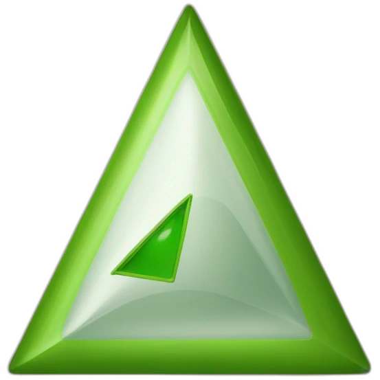 triangulo verde apunta hacia abajo emoji
