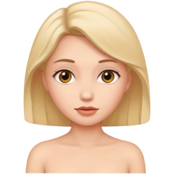 Realistic girl without clothes on emoji