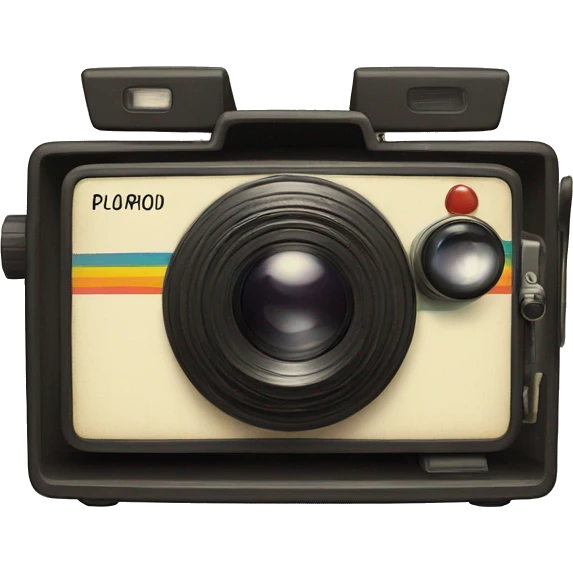 Vintage Polaroid camer emoji
