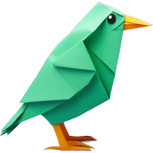 bird paper origami emoji