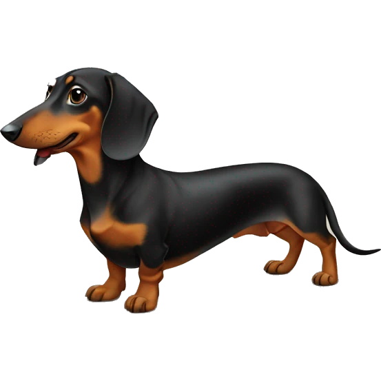 Dachshund on the beach emoji