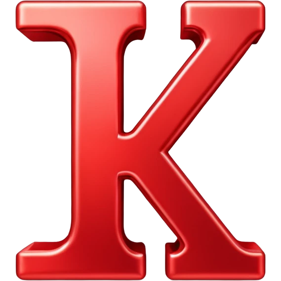 Red chain link logo in the shape of the letter K emoji