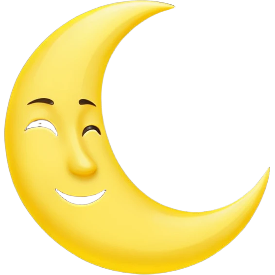The crescent moon emoji