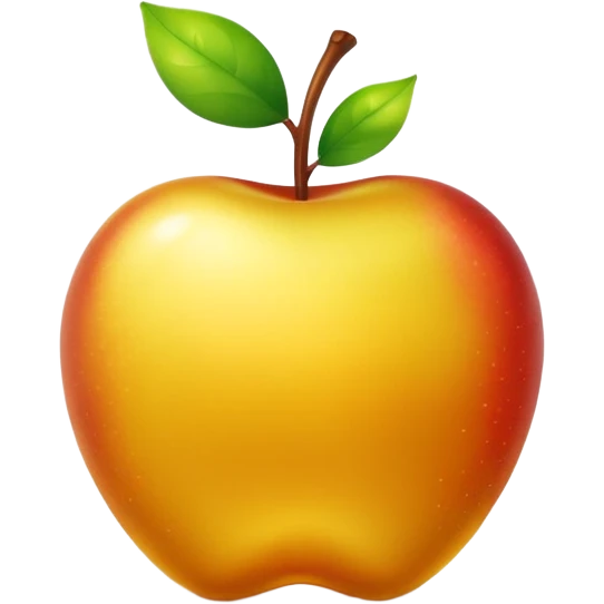 Golden shiny apple  emoji