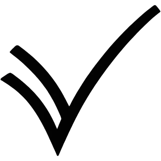 Una raya como ✔️ emoji