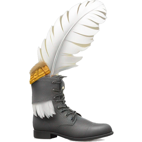 a feather tickling a foot emoji