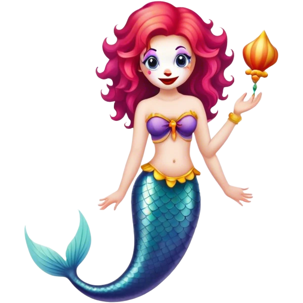 Clown mermaid emoji