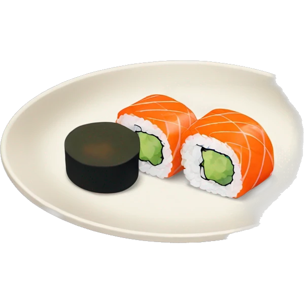 california sushi roll on a plate emoji