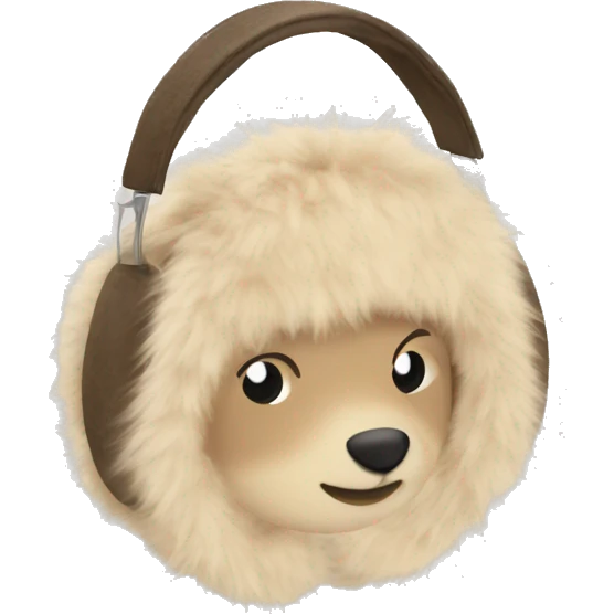 beige fur earmuffs emoji